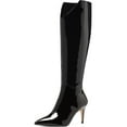 thumbnail image 1 of Louise et Cie Kamil Leather Pointed Toe Tall Boots Black Patent Leather Boots (BLACK, 5), 1 of 6