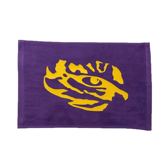 Louisiana 100% Cotton 11"x18" Purple Rally Towel Yellow HTV Vinyl Hand Towel Football Gift Eye