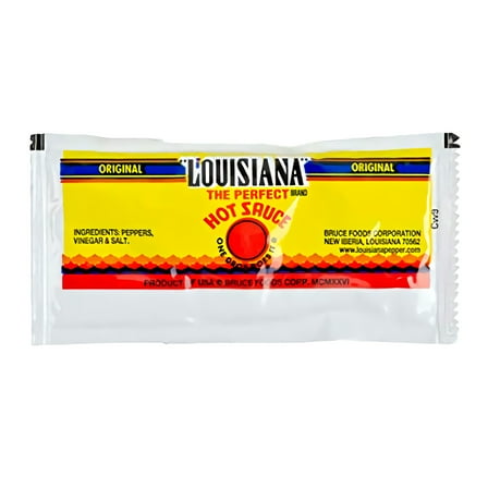 Louisiana 7 Gram Hot Sauce Portion Packets, Case of 200