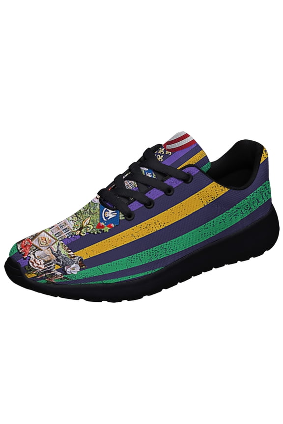 Louisiana American flag Shoes Sneakers Black Size 7