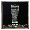 thumbnail image 1 of Torched Louisiana Beer Cap Shadow Box Wall Mount Decor 13"x13"x3" Gray, 1 of 8