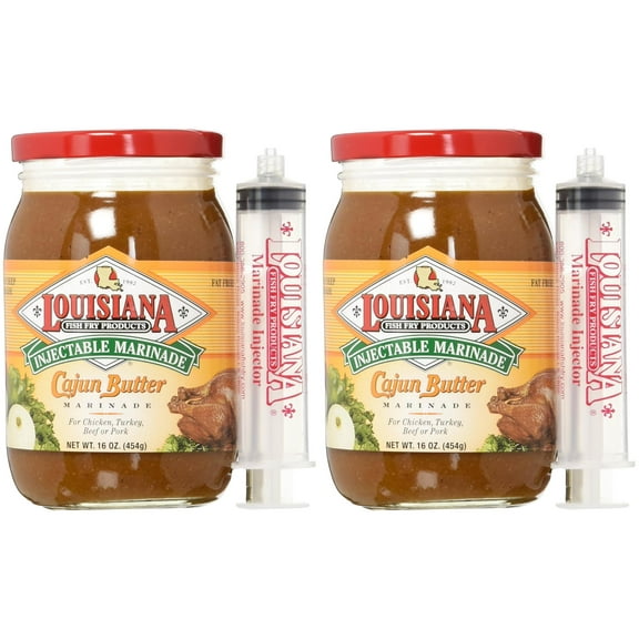 Louisiana Cajun Butter Turkey Injectable with Injector 16oz - 2 PACK