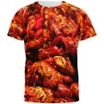 thumbnail image 1 of Louisiana Cajun Crawfish Boil All Over Adult T-Shirt - Small, 1 of 2