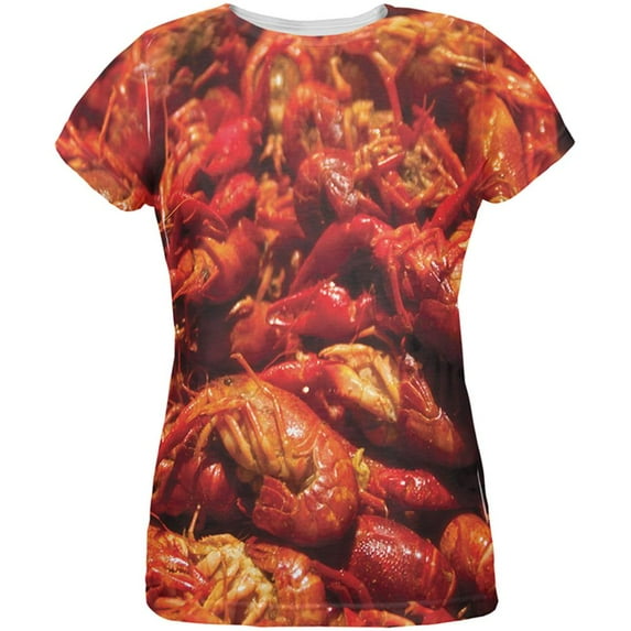 Louisiana Cajun Crawfish Boil All Over Ladies T-Shirt - Small