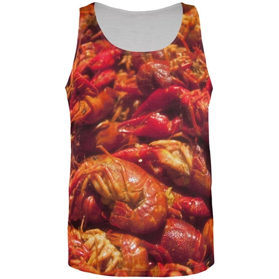 Louisiana Cajun Crawfish Boil All Over Mens Tank Top Multi LG