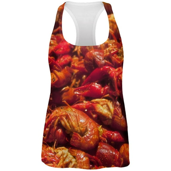 Louisiana Cajun Crawfish Boil All Over Womens Work Out Tank Top Multi 2XL
