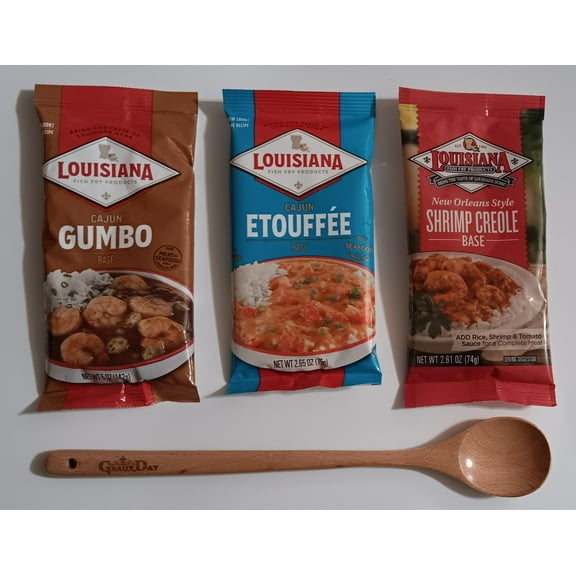Louisiana Cajun Gumbo Base, Etouffee, New Orleans Style Shrimp Creole Base, & Zatarains Rice