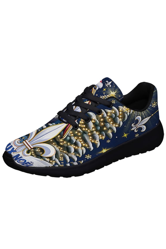 Louisiana ChriStas Cajun ChriStas Joyeux Noel Shoes Sneakers Black Size 11