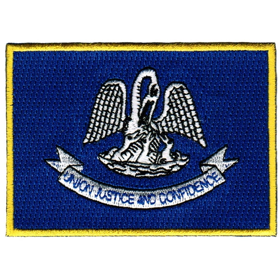 Louisiana Embroidered Iron-On Flag Patch