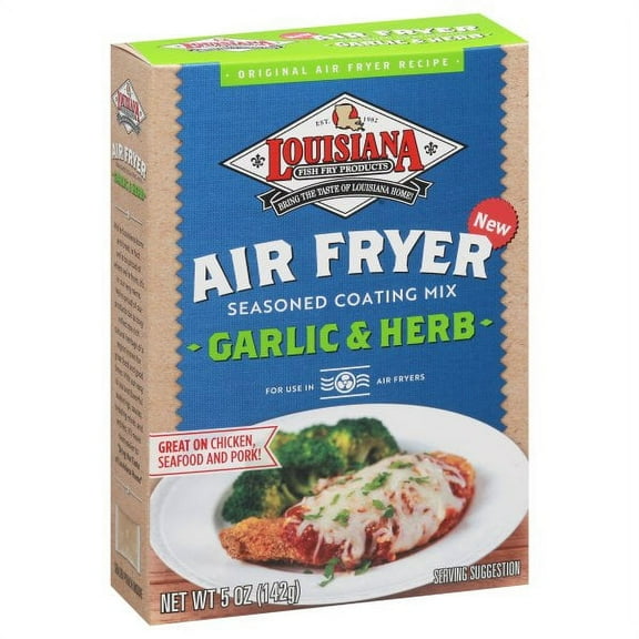 Louisiana Fish Fry Air Fryer Garlic & Herb Coating Mix 5 oz Pack Of 6