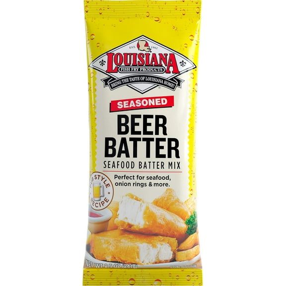 Louisiana Fish Fry, Beer Batter Mix, 8.5 Oz (Pack Of 4)