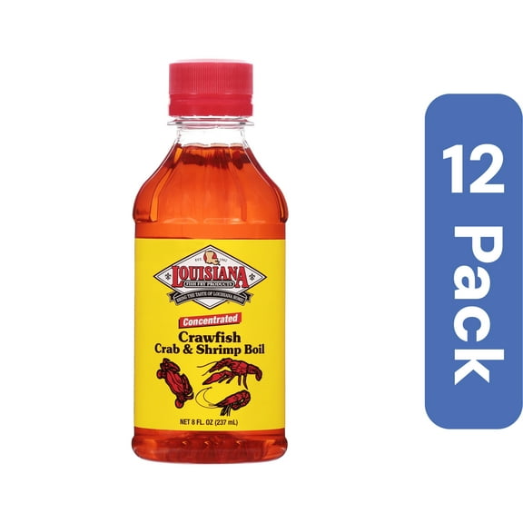 Louisiana Fish Fry Boil Liquid Crawfish Crab Shrimp 8 oz (Pack of 12)