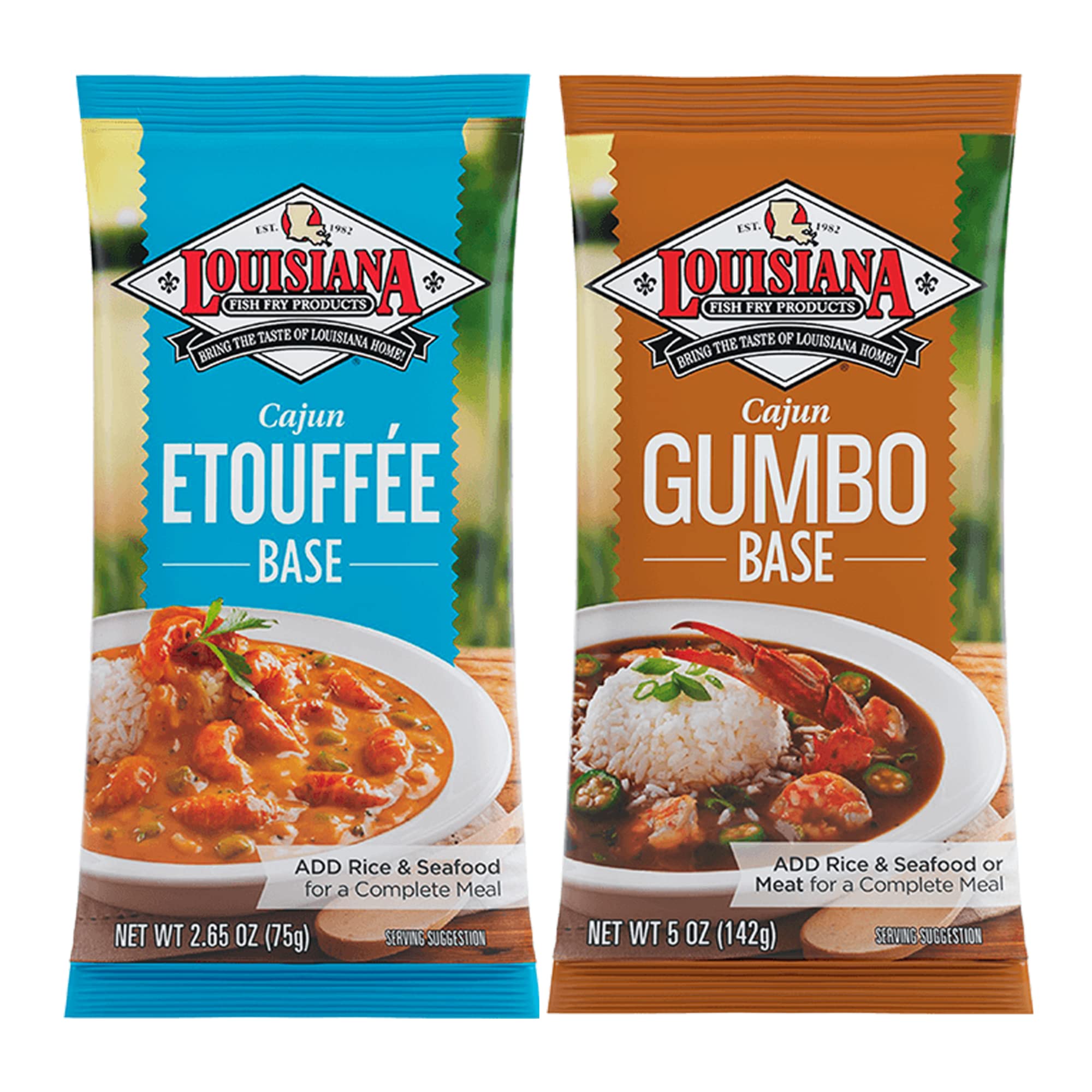 Louisiana Fish Fry Cajun Creole Meals Bundle Gumbo & Etouffee Bases