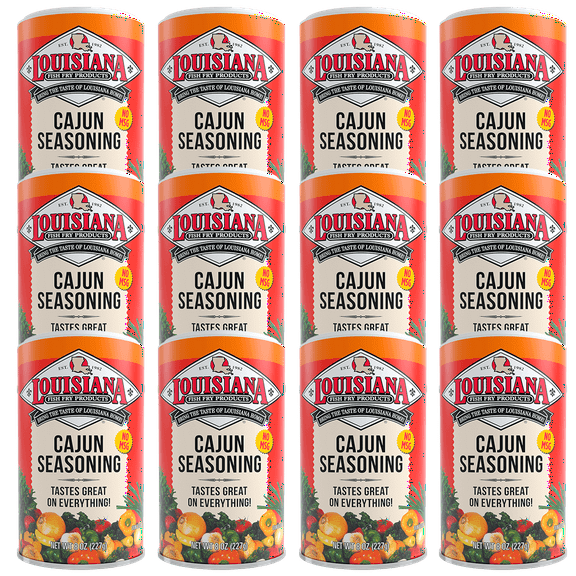 Louisiana Fish Fry Cajun Seasoning 8 oz - Pack of 12