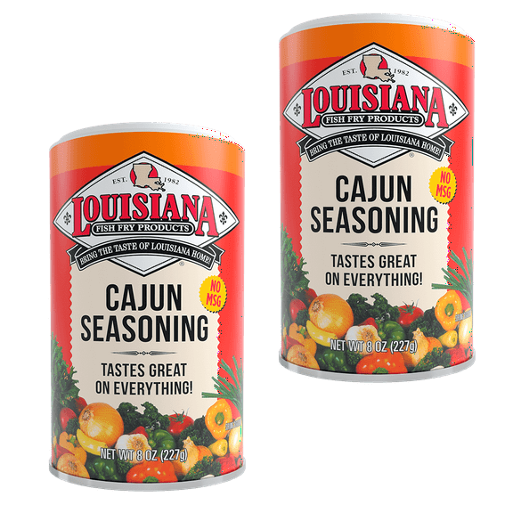 Louisiana Fish Fry Cajun Seasoning 8 oz - Pack of 2