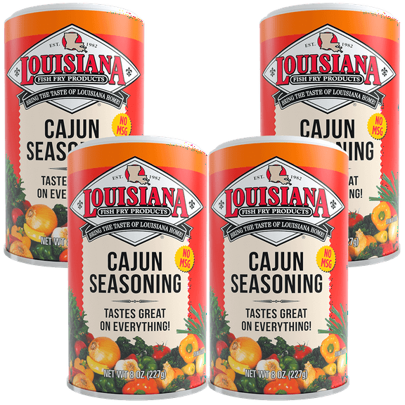 Louisiana Fish Fry Cajun Seasoning 8 oz - Pack of 4