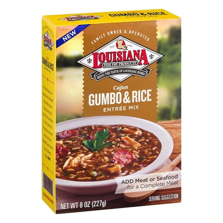 Louisiana Fish Fry Company Cajun Gumbo and Rice Entree Mix, 8 Ounce Box