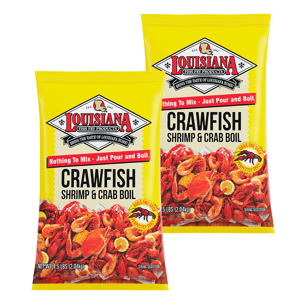 Louisiana Fish Fry Crawfish Crab and Shrimp Boil 4 lb 2 Pack