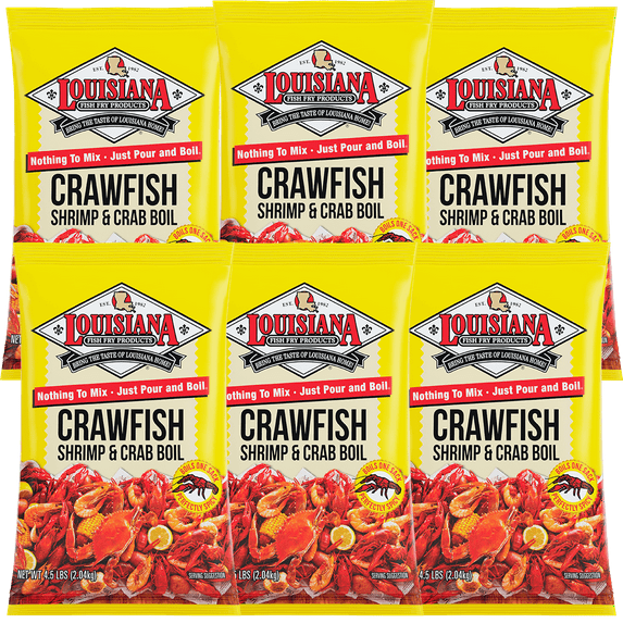 Louisiana Fish Fry Crawfish Crab and Shrimp Boil 4 lb - 6 Pack