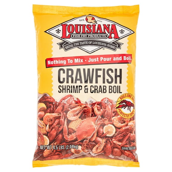 (3 pack) Louisiana Fish Fry Products Crawfish, Shrimp & Crab Boil Seasoning Mix, 4.5 lb Bag – Dry powder seasoning, Ready to Use