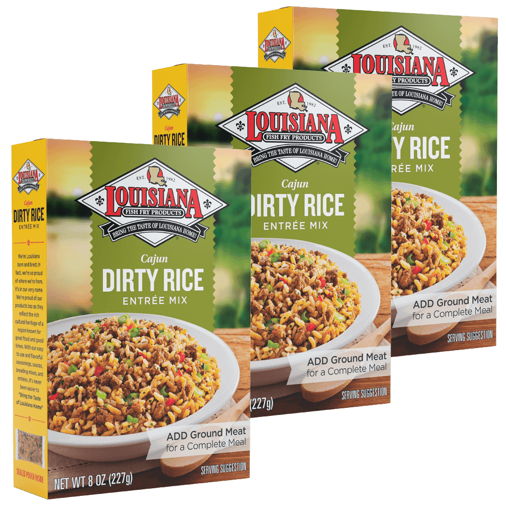 Louisiana Fish Fry Dirty Rice MIx 8 oz - Pack of 3