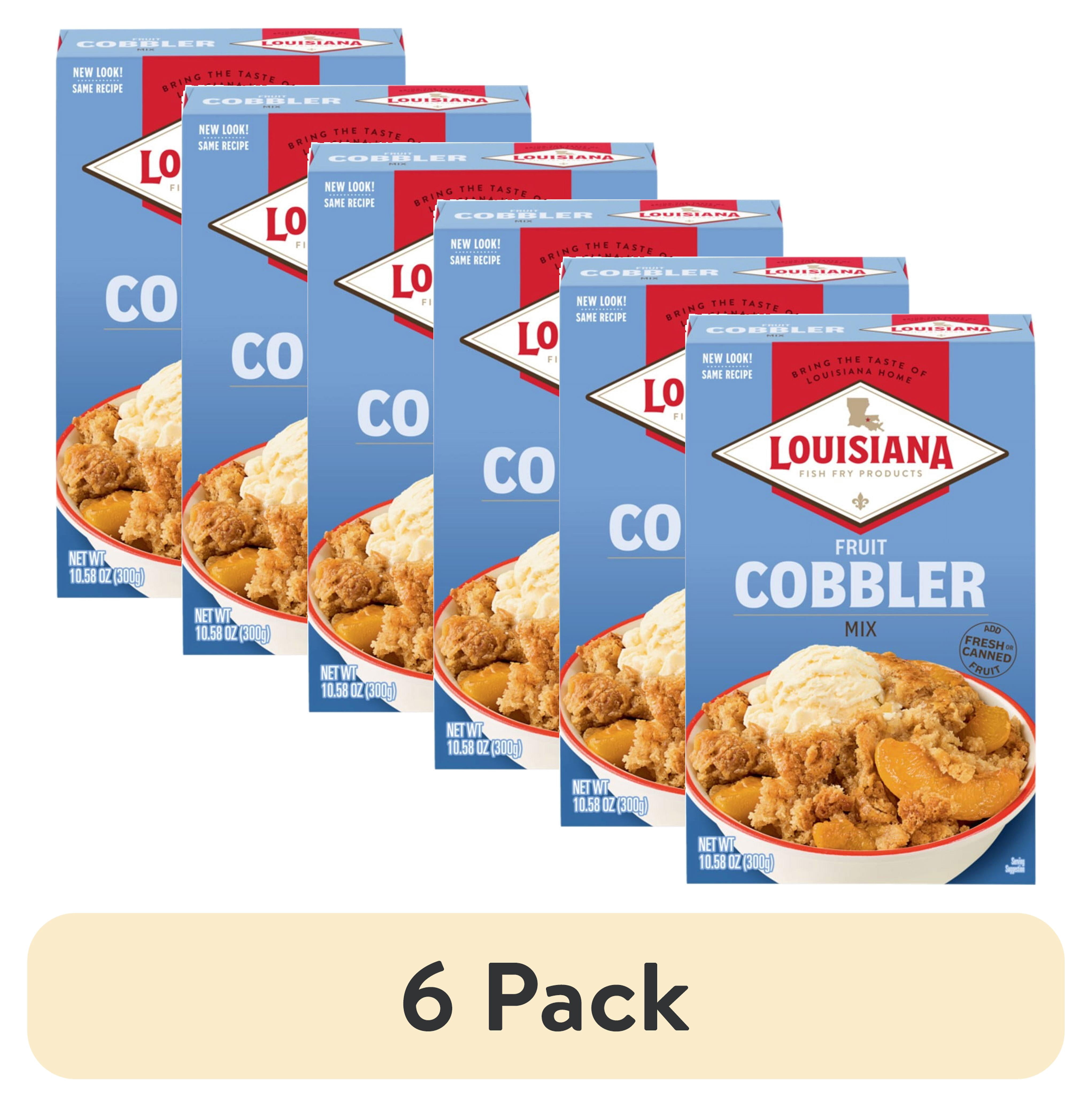 (6 pack) Louisiana Fish Fry Fruit Cobbler Mix 10.58oz Mix