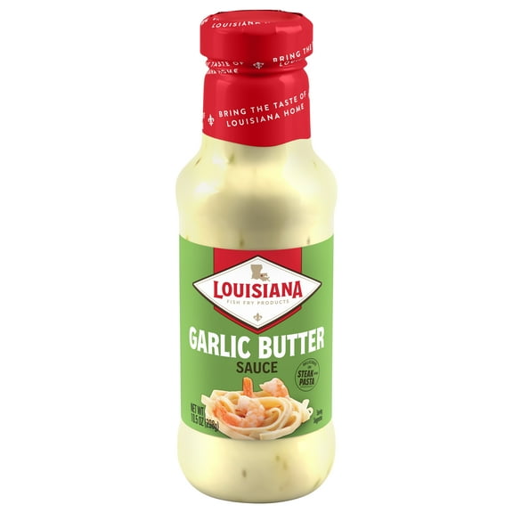 Louisiana Fish Fry Products Louisiana Garlic Butter Sauce 10.5oz Bottle