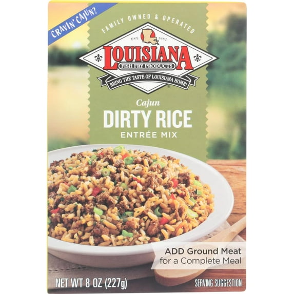 Louisiana Fish Fry Mix Dirty Rice 8 oz (Pack of 12)