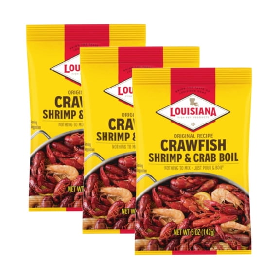 Louisiana Fish Fry Original Recipe Crawfish, Shrimp & Crab Boil Seasoning, 5 Oz (3 Pack)