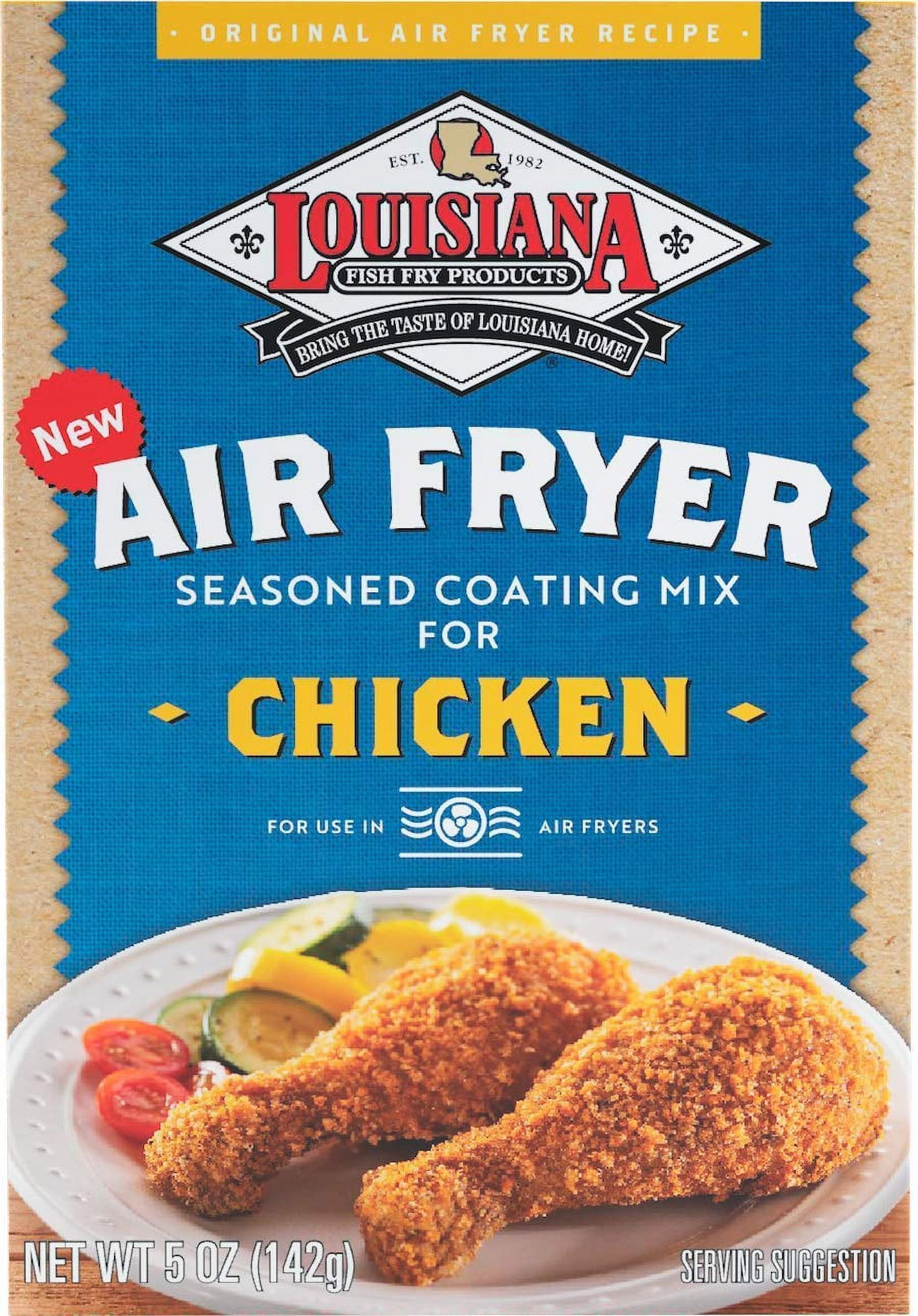 Louisiana Fish Fry Product AF08 Fish Fry, Air Fry Chicken Coating Mix
