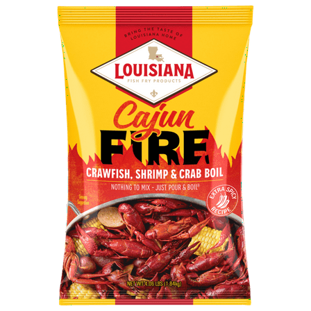 Louisiana Fish Fry Products Cajun Fire Boil Seasoning 4.06 lb Bag.