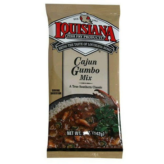Louisiana Fish Fry Products Cajun Gumbo Mix, 5-Ounce Bags (Pack of 24)