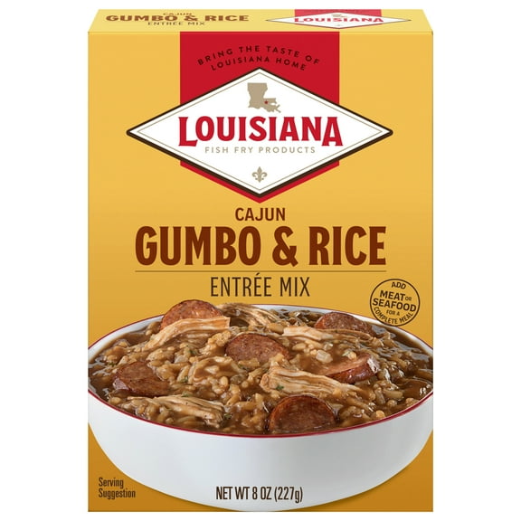 Louisiana Fish Fry Products Cajun Gumbo & Rice Entree Mix, 8oz