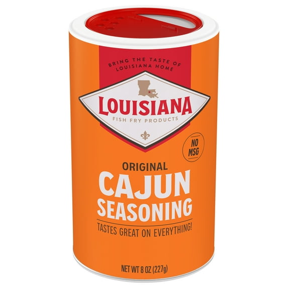 Louisiana Fish Fry Products Cajun Seasoning, 8 oz Container. Perfect season all spice for cooking.