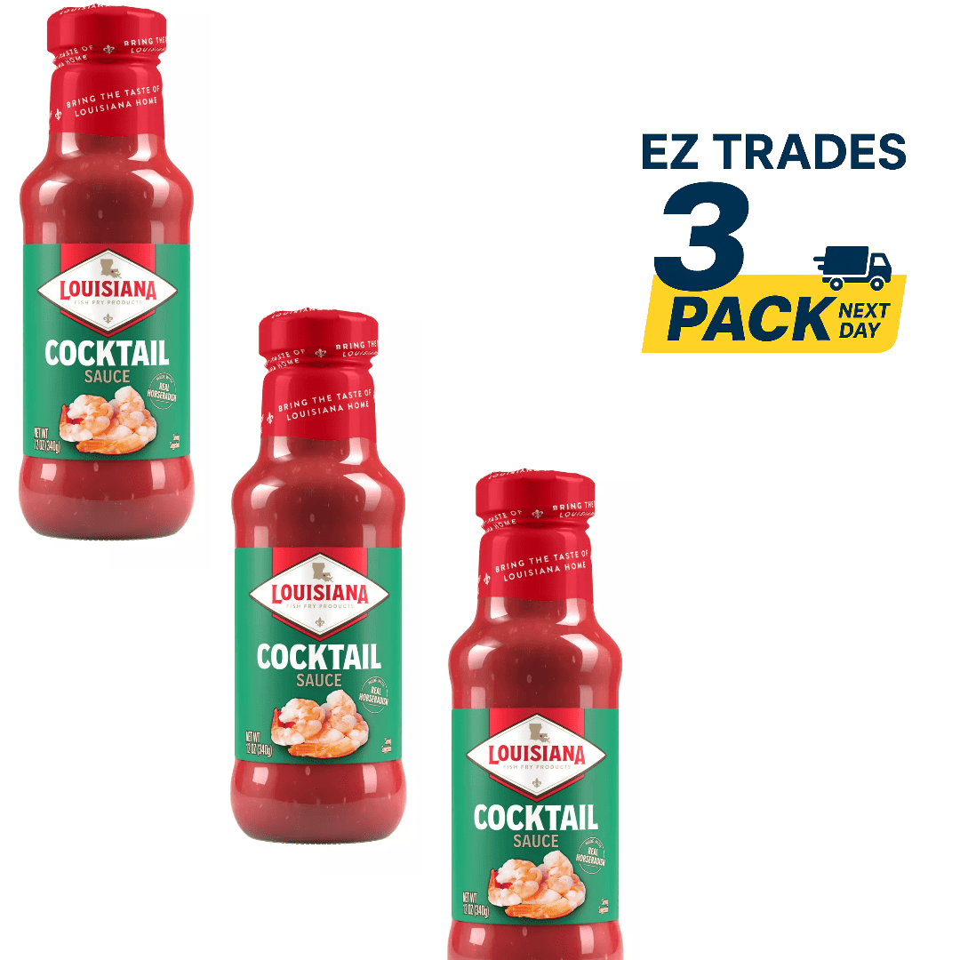 Louisiana Fish Fry Products Cocktail Sauce, 12 oz PACK OF 3, Tangy Cocktail Sauce, Louisiana Fish Fry Sauce, Seafood Dipping Sauce, Shrimp Cocktail Sauce, ship from EZ Trades