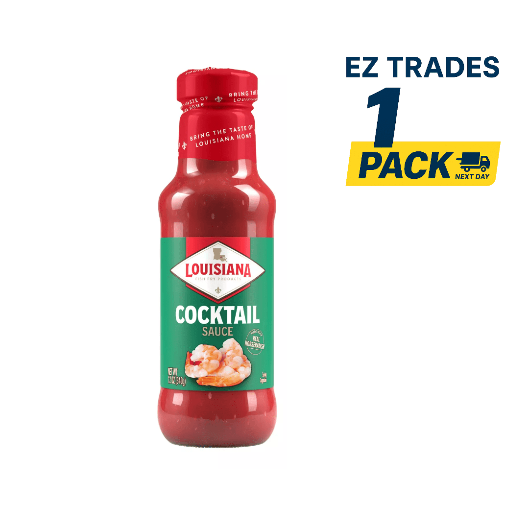 Louisiana Fish Fry Products Cocktail Sauce, 12 oz, Tangy Cocktail Sauce, Louisiana Fish Fry Sauce, Seafood Dipping Sauce, Shrimp Cocktail Sauce, ship from EZ Trades