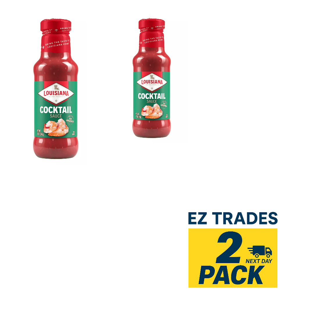 Louisiana Fish Fry Products Cocktail Sauce, 12 oz pack of 2, Tangy Cocktail Sauce, Louisiana Fish Fry Sauce, Seafood Dipping Sauce, Shrimp Cocktail Sauce, ship from EZ Trades