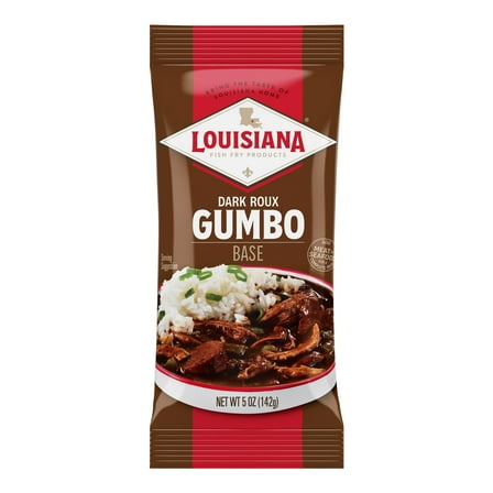 Louisiana Fish Fry Dark Roux Gumbo Base Mix, 5oz Bag