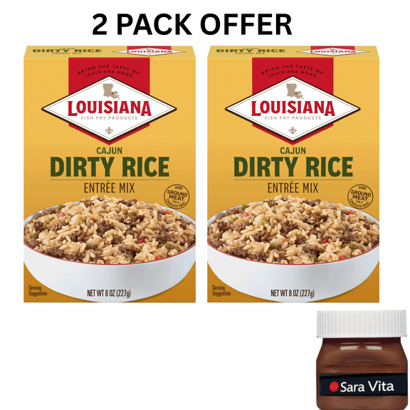 Louisiana Fish Fry Products Dirty Rice Entree Dinner Mix 8 oz Box