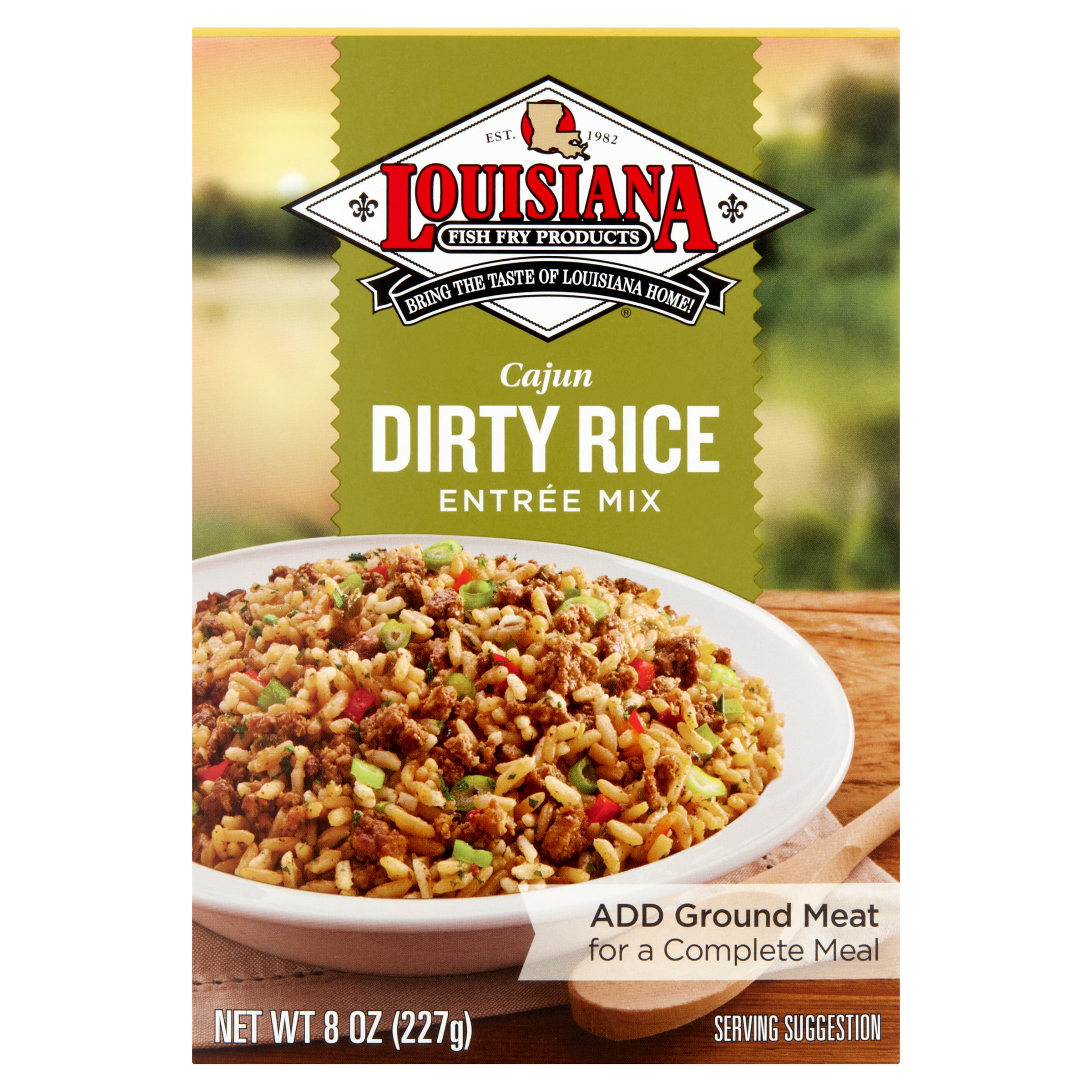 Louisiana Fish Fry Products Dirty Rice Entree Dinner Mix 8 oz Box