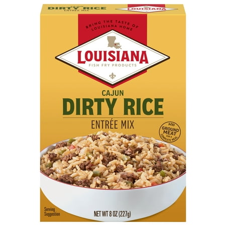 Louisiana Fish Fry Products Dirty Rice Entree Dinner Mix 8 oz Box
