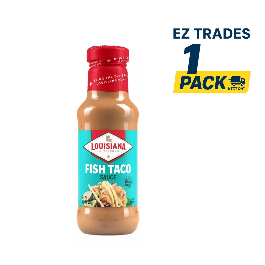 Louisiana Fish Fry Products Fish Taco Sauce, 10.5 oz, Fish Taco Sauce, Louisiana Fish Fry Sauce, Spicy Taco Sauce, Seafood Taco Condiment, ship from EZ Trades
