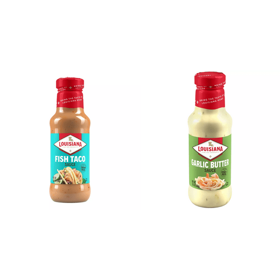 Louisiana Fish Fry Products Remoulade Sauce, 10.5 oz&Louisiana Fish Fry Products Garlic Butter Sauce, 10.5 oz