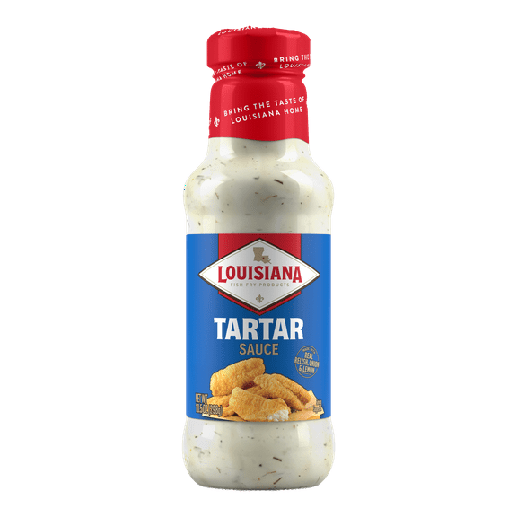 Louisiana Fish Fry Creamy Tartar Sauce with Relish & Lemon, 10.5 oz Bottle