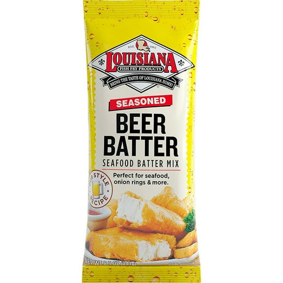 Louisiana Fish Fry Products Seasoned Beer Batter Mix 8.5oz, PACK OF 1