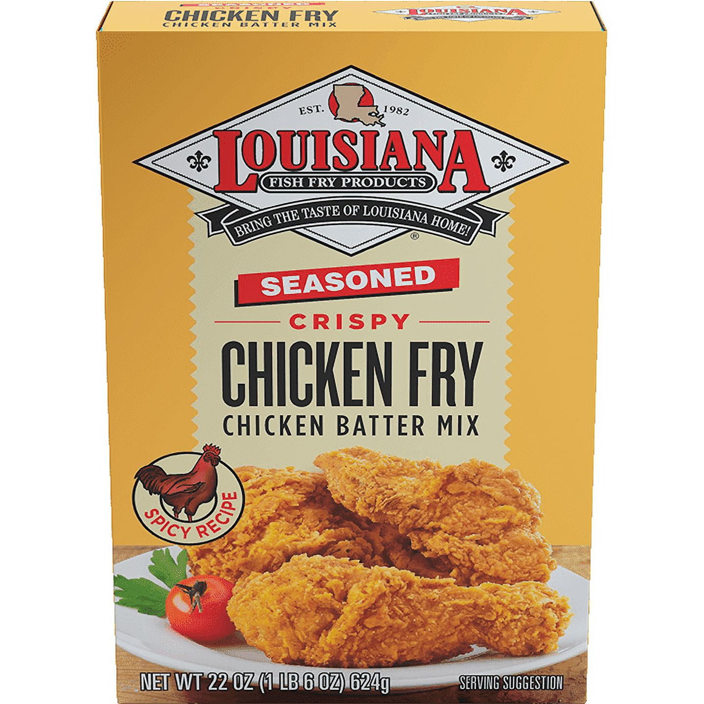  Louisiana Seasoned Crispy CHICKEN FRY Batter 9oz (Pack of 3) :  Gourmet Seasoned Coatings : Grocery & Gourmet Food