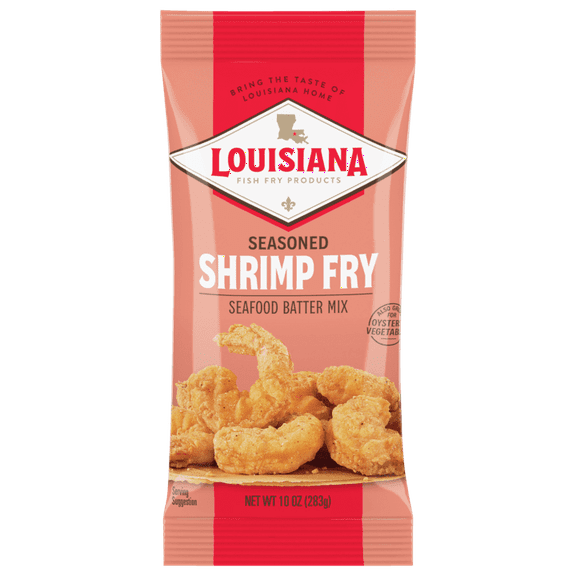 Louisiana Fish Fry Products Shrimp Fry Batter Mix 10 oz Bag, Pack of 4
