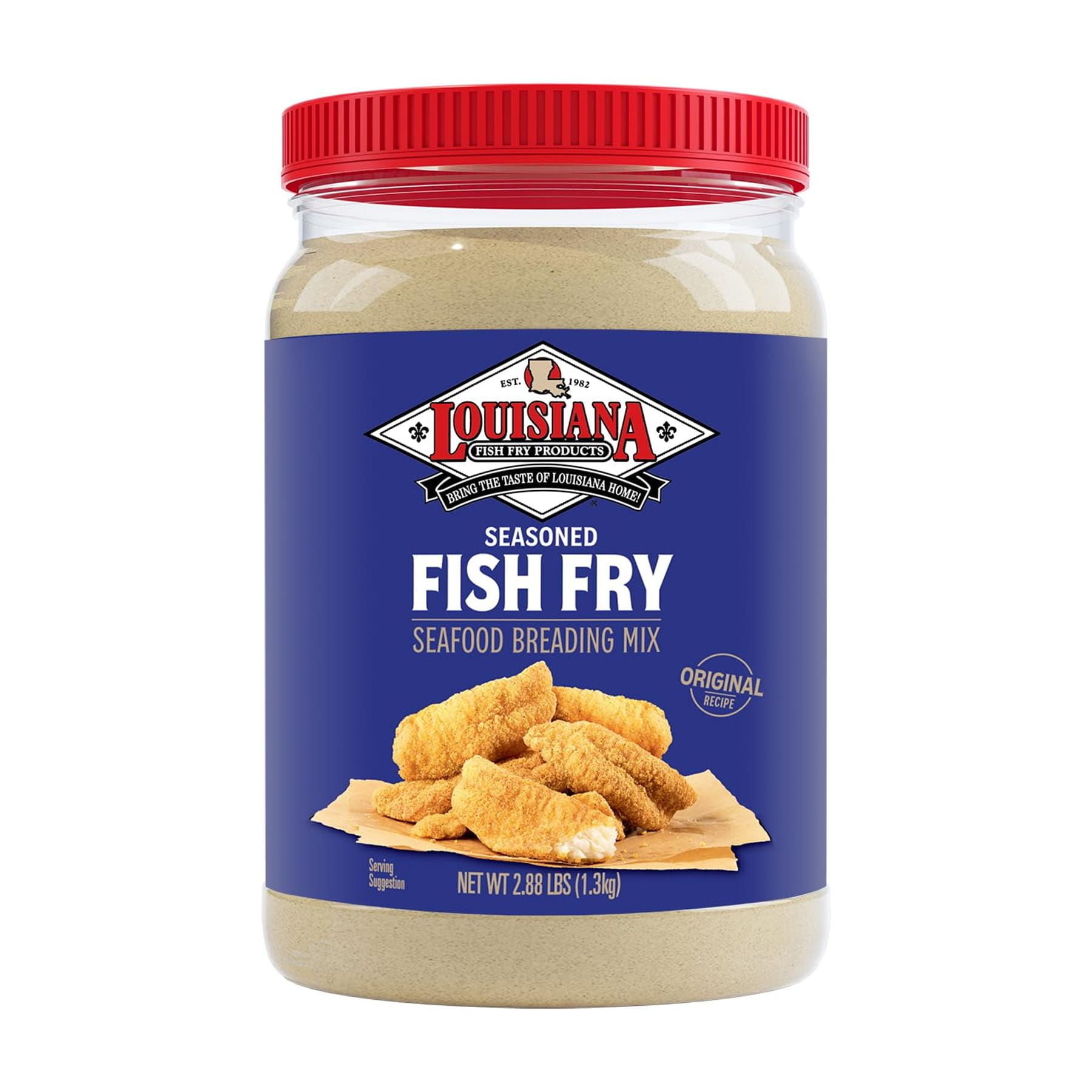 Louisiana Fish Fry Seasoned DEF29 Fish Fry Seafood Breading Mix 2.88 ...