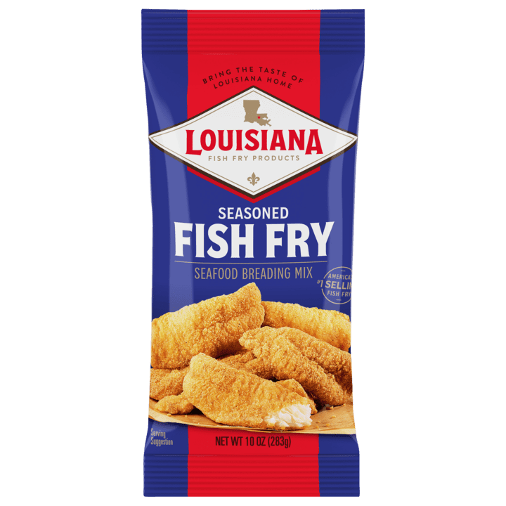 Louisiana Fish Fry Seasoned Fish Fry Breading Coating Mix 10 oz