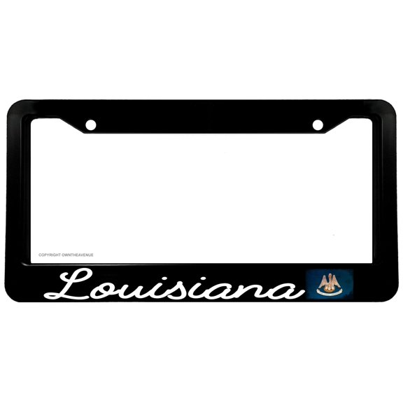 Louisiana Flag Vintage Rustic Style Car Truck Auto License Plate Frame